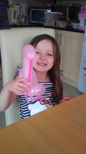 Balloon swan, and Sophie
