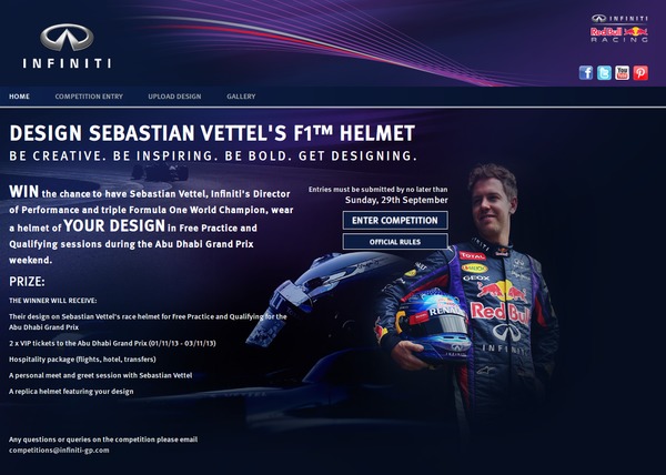 Infiniti GP competition homepage