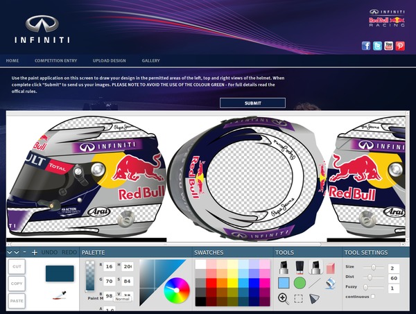 Infiniti GP competition javascript image editor