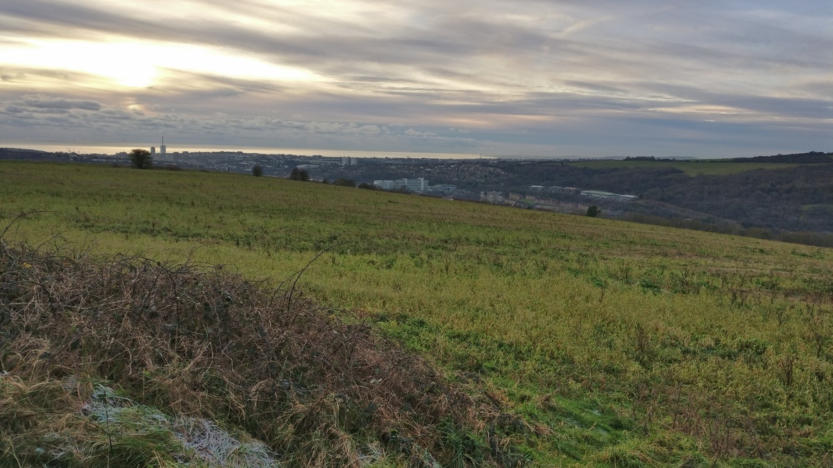 Brighton from the downs, nearly sunset