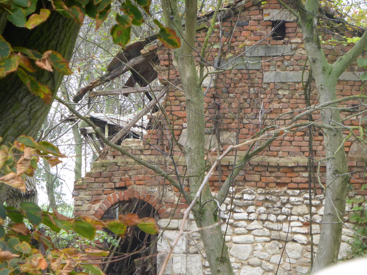 Damaged rural Polish building