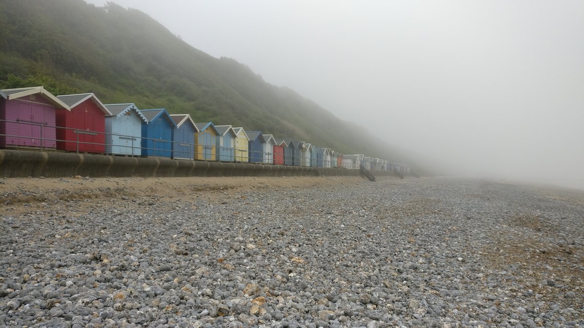 More Cromer beach huts and mist