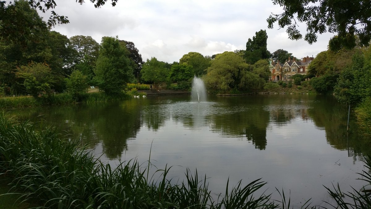 Bletchley Park lake and mansion