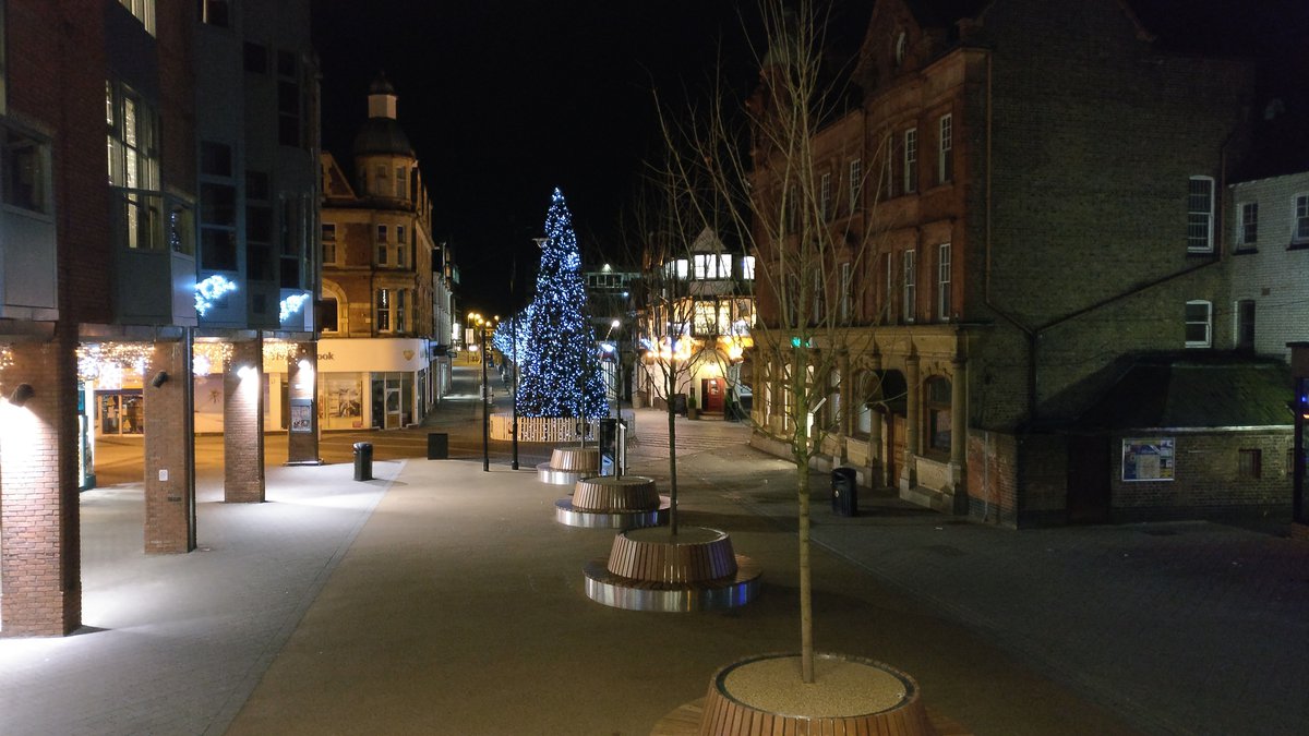 Redhill town with Christmas tree