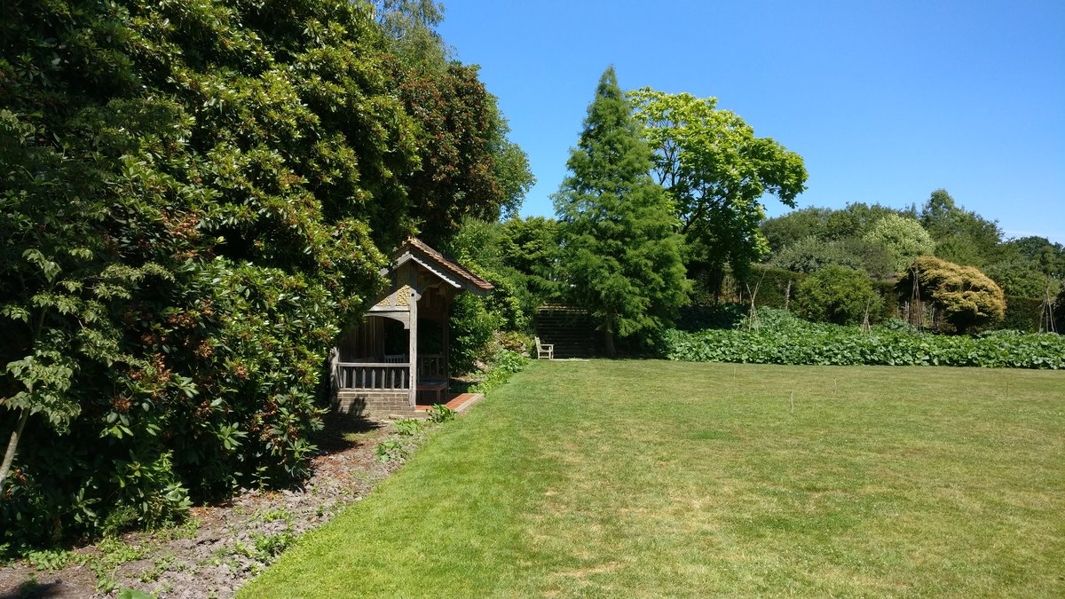 Standen garden house and trees